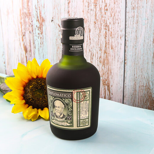 外交官（DIPLOMATICO）朗姆酒 委内瑞拉进口洋酒朗姆酒烘焙 黑朗姆 莫吉托调酒基酒 外交官珍藏朗姆酒350ML*1瓶