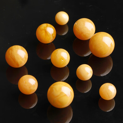 Yanyun Jewelry Collection Grade Beeswax Single Beads Loose Beads Natural Raw Mineral Honey Chicken Oil Yellow Demon Flower White Nectar Amber 10-11mm