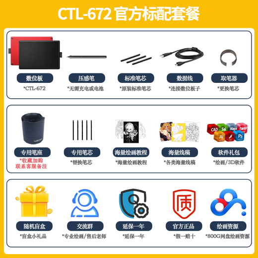 和冠（Wacom）数位板CTL672手绘板电脑绘画板472数绘板绘图板网课手写板  27.7x18.9cm CTL-472小号迷你板【21*14.6cm】 咨