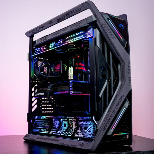 华硕（ASUS）ROG HYPERION GR701 创世神机箱 双C口优化版 铝合金X骨架/全塔机箱/支持EATX主板/双420水冷 磁吸灯板4件套（不含机箱送集线器）