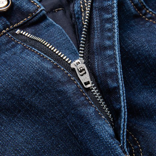 
ROMON brand high-end jeans for men and middle-aged men straight casual cotton trousers for summer thin daddy trousers 3889-Middle blue 29 [waist circumference 2 feet 2]