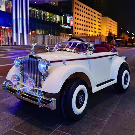 October Tongxin Rolls-Royce children's electric car classic car for boys and girls aged 1-6 years old with remote control and can sit on four-wheeled stroller. Standard equipment is painted black + 12V7A battery + hard seat + remote control 12v battery + four-wheel drive