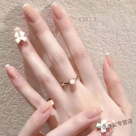 喆炜儿童穿戴式美甲贴片可拆卸穿戴美甲贴片学生显白ins短款甲 679浅紫菱形钻长款 24粒极粘防水果冻胶+胶水+打磨