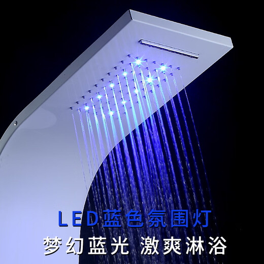 汉斯格雅白色沐浴花洒套装淋浴屏淋雨卫浴家用恒温淋浴器喷头增压不锈钢 12532土豪金五档