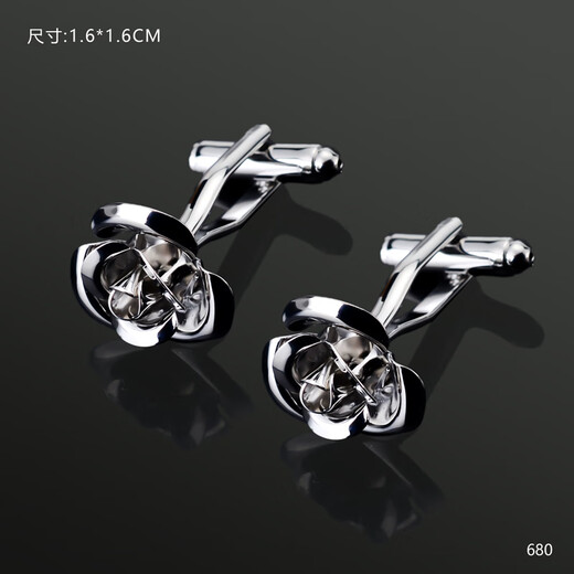 NOSSKISS light luxury cufflinks men's shirt cuff decoration accessories suit shirt cuff nails wedding groom metal tie clip smoke gray-cufflinks