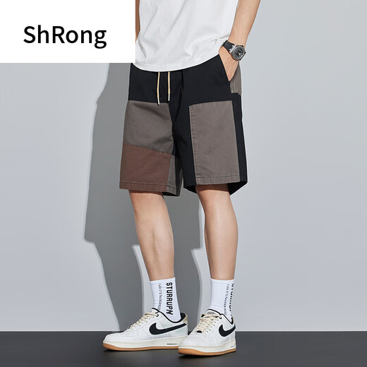 Shurong Japanese 2025 spring and summer casual shorts men's five-point pants trendy brand workwear new summer fashion half-trousers mid-pants Military green 9277 3XL