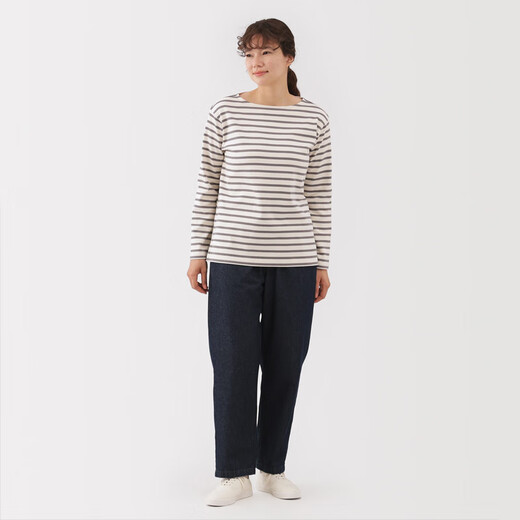 MUJI Women's Washed Denim Conical Pants Women's Pants Women's Clothing 25 Years Fall New Pants BE1VNA5A Dark Blue XL (165/74A)