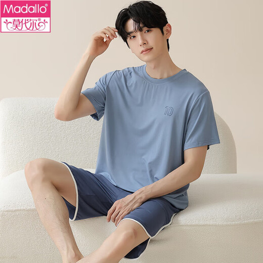 Modales Paar Pyjamas Sommer kurzärmelige Shorts mit Brustpolstern für Frauen können einfache Männer mit großer Size-Heimkleidung NSN15602 MEN 15802 Frauen mit Brustpolster XL [Single-Set] Frauenstil tragen