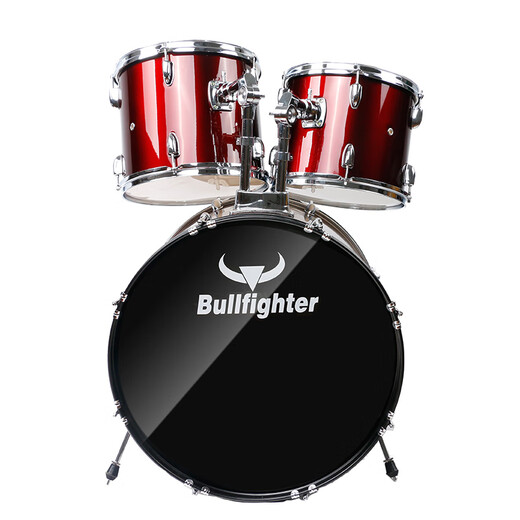 
Bullfighter drum set (Bullfighter) adult beginner children's professional grade jazz drum percussion instrument Burgundy 5 drums 2 cymbals (upgraded oil-skin drum face)