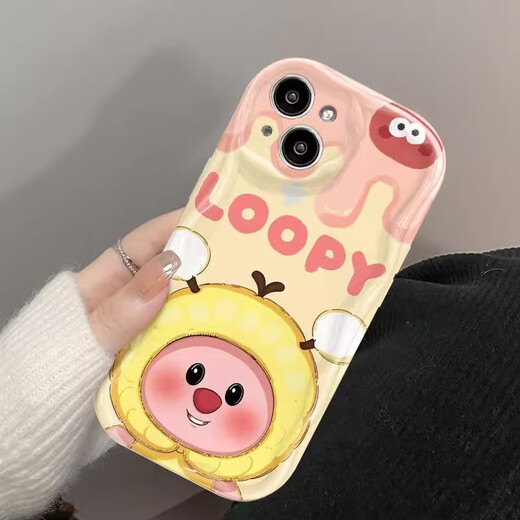 OUOETY山竹海狸适用iphone14promax手机壳苹果15pro创意12mini卡通11情 奶油纹-古董白[BLNYW3523海狸] iPhone16