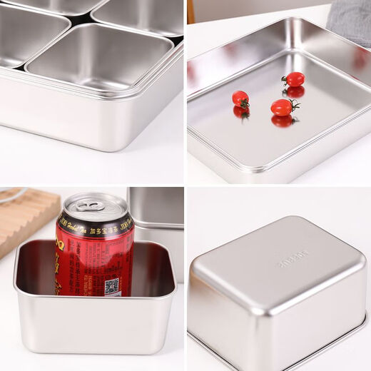 Taixige stainless steel seasoning box with lid, one-piece multi-grid ice powder seasoning box, 6 grids, 8 grids, seasoning box, commercial stall, new style, 8 grids, with handle cover