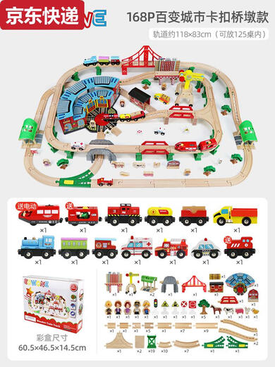 Jiashi Ewone Holzzug Spielzeugspurauto Kinder Fernbedienung Zug Spielplatz Holz Spielzeugspieltisch Werbespot 168p ständig verändern