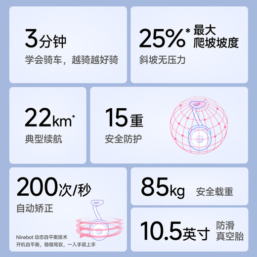 N ° 9 MINI N ° 9 Balance Balance, Xiaoji Mini enfants Cool Gift Electric Vehicle No.9 Somatic Smart Riding Driver Adult Extra Long Range No.9 Balance Bike White [85 kg Chargement]