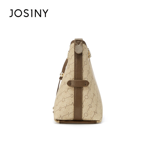 Bolsa de hombro Zhuosini con cremallera impresa en la bolsa europea y americana que viaja en el hombro versátil temperamento de San Valentín Bolsa de axilas Presbyopia Caki