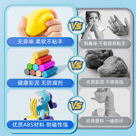 菲贝（feibei）爱莎公主彩泥橡皮泥面粉无毒面条机玩具3-6岁小女孩生日礼物礼盒