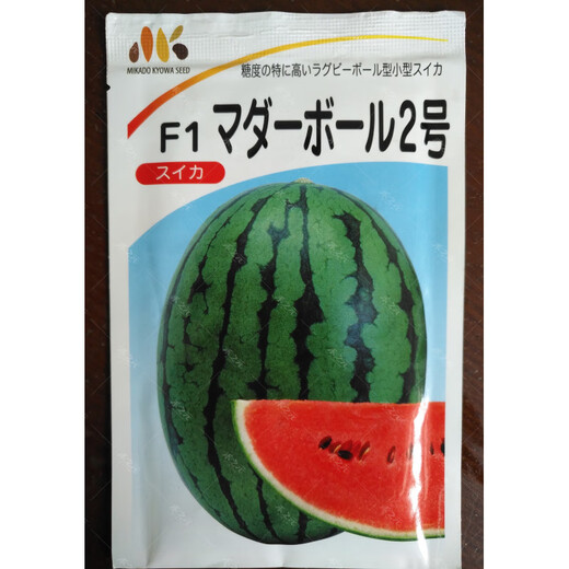 Early spring ruby watermelon seeds Japanese fruit seeds sown in four seasons super sweet small watermelon seeds spring Japanese imported early spring ruby No. 1 200 original capsules