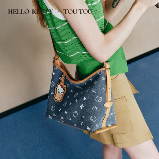 toutouHELLOKITTY饼干牛仔hobo大容量单肩腋下生日马年跨年礼物托特包