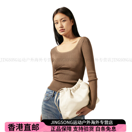 Calvin Klein retro casual commuting niche pleated drawstring cloud bag one-shoulder handbag women's khakimi daily commuting PD7-khakimi