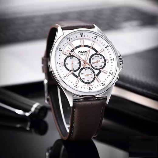 CASIO watch men's three-eye business casual student quartz Japanese and Korean watch New Year gift MTP-E303L-7AVD