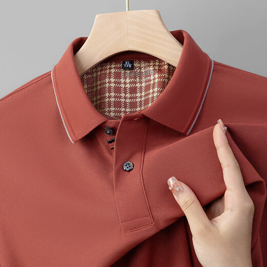 
Hailan Home's new summer men's lapel T-shirt simple and fashionable white men's short-sleeved POLO shirt cotton t-shirt top 6628 navy blue XL /52 [recommended 140-160d