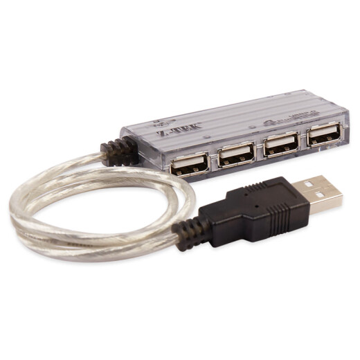 力特usb2.0分线器4口高速扩展器多口hub集线器带电源ZK033A ZE695[无电源] 0.5m
