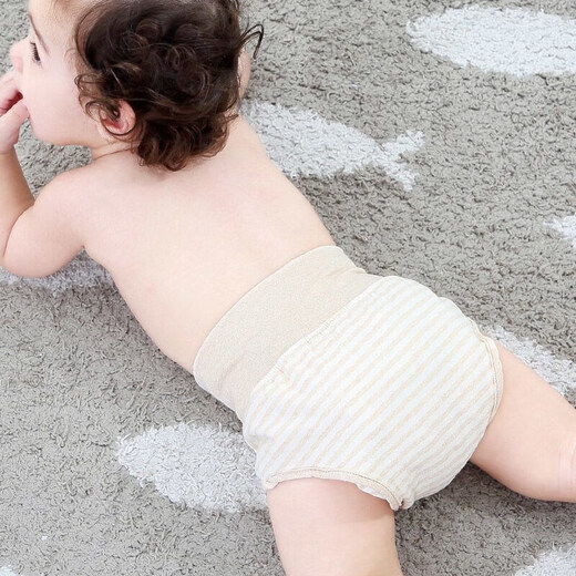 Couches de coton doré couches de bébé poches de bébé poches imperméables et lavables des sous-vêtements de coton pur qui fuient pour hommes et femmes pour bébés sous-vêtements de coton pur. S Code recommandé à 0-3 mois (6-12 Jin [Jin est égal à 0,5 kg])