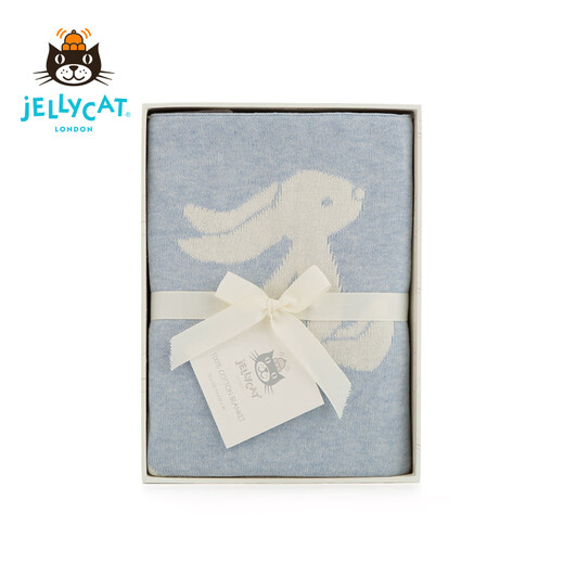 Jellycat Shy Bonnie Rabbit Baby Cotton Outing Blanket Towel Blanket Soft Blue Height 102cmX Width 76cm