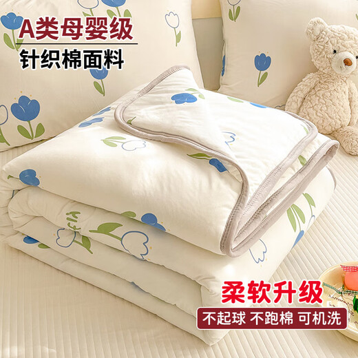 2025 New Class A Maternal and Infant Grade Baby Quilt Bean Velvet Baby Quilt Comfortable Children's Quilt Knitted Cotton Quilt Little Beautiful Comfortable Soft 110*150cm Spring and Autumn Quilt 2Jin Jin is equal to 0.5 kg