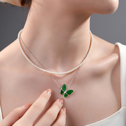 Dara (dara) S925 silver freshwater pearl necklace baby beads young style millet beads clavicle chain fashionable temperament versatile commuting style