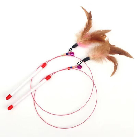 New cat toys, cat sticks, long rods, feathers with bells, cat toys, pet cat sticks to relieve bored cats, 1 replacement head