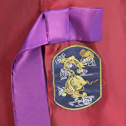 米诗德朝鲜族传统韩服男男士韩国传统舞蹈韩服男士表演服装大长今朝鲜族 酒红色 17084AL码 均码