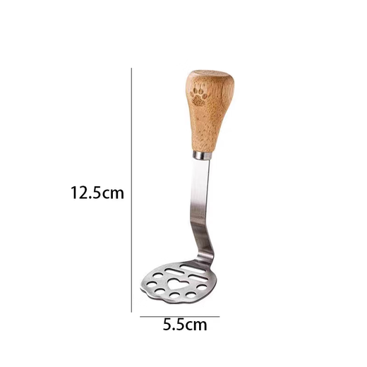 Mini stainless steel masher, mashed potato masher, children's food supplement masher, kitchen food grade masher, 1 bear masher