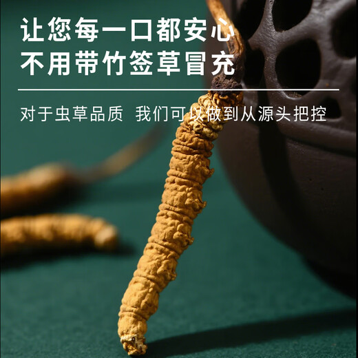 煌家优品冬虫夏草3-4根/g1克装一级断草干草高海拔饱满高品质礼物送长辈