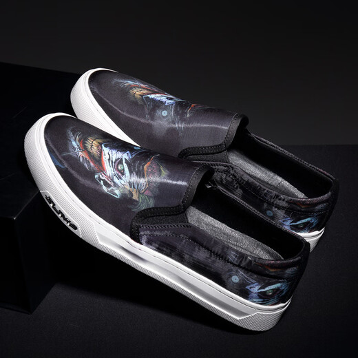 Heyu pedals lazy shoes men summer Korean version sail rubber shoes printed fashionable men casual bean bean loafer shoes men H11967 style 38
