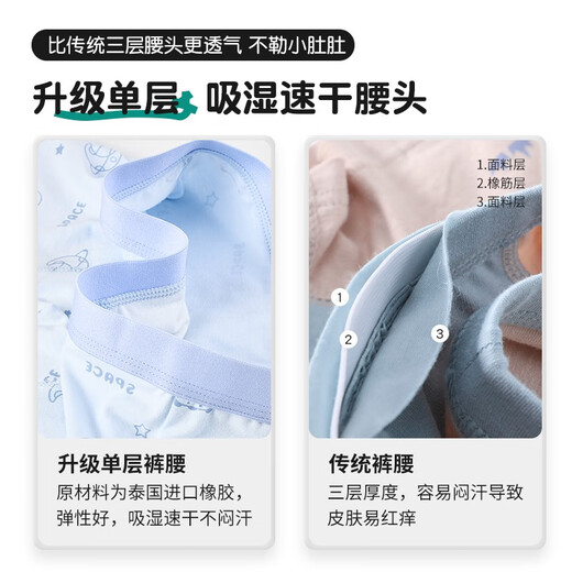 
Cool Chapter (KUZHANG) Boys Underwear Children's A-Class Pure Cotton Medium-Greater Children Boy Four Corners Summer Thin Baby Flat-Angle Cotton Shorts Upgrade - 7a-Class Fat Penguin + Cute Beast 4 Packs 125 140 Size (-13546-58Jin [Jin equals 0.5 kg])