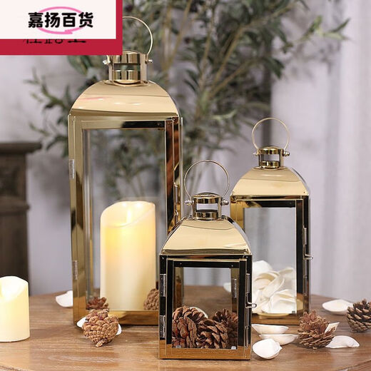 Candlestick Candlelight Dîner Europe Europe simple en acier inoxydable clair Luxur