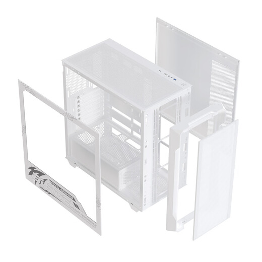 影驰风刃游戏办公台式电脑机箱白色（ATX/TYPE-C/快拆/兼容背插主板/显卡竖装/一体式跳线/零件盒）