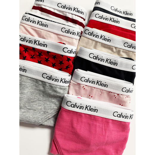 Calvin Klein美国CK 舒适女士三角内裤 LOGO腰围官方正品 QD3892-601_602波尔多红 高腰三 XS