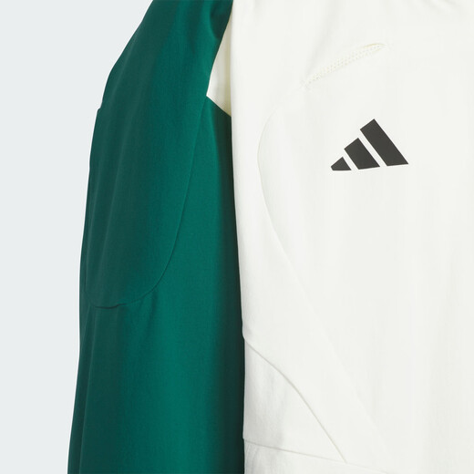 adidas男女大童拒水防泼足球风宽松连帽夹克外套春季阿迪达斯 汉玉白     176