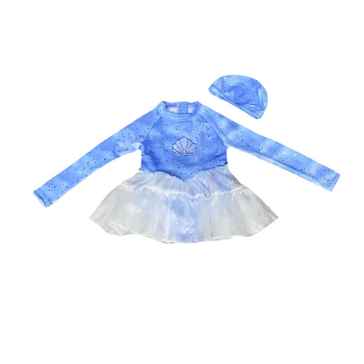 G.DUCKKIDS little yellow duck girls swimsuit one-piece new children's swimsuit baby girl fairy wings gauze skirt sun protection swimsuit picture color 90 cm