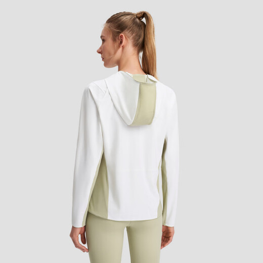 迪桑特（DESCENTE）WOMENSTRAINING系列简洁纯色针织运动上衣外套夹克女款 WT-WHITE S