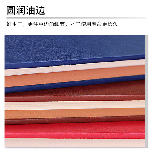 优必利活页本笔记本子 A5/A4/B5可拆卸替换芯商务办公记事本加厚皮面会议记录本企业可定制logo 【A5黑色-6孔】镂空活页本80张 3532