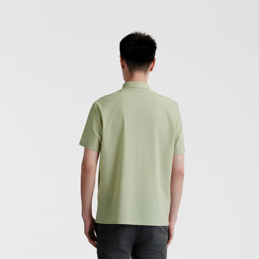 Jinba Men's Clothing (K-Boxing) [5A Antibactérien] Jinba Men's Clothing 25 printemps and été anti-uv cool Polo à manches courtes NPPN1591 Green de haricot clair M
