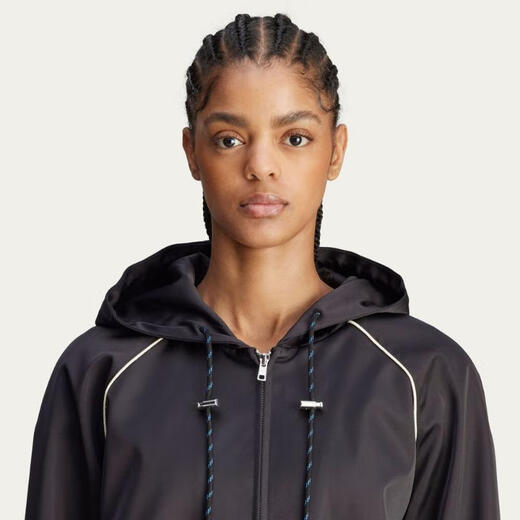 阿迪达斯 （adidas）女子连帽复古风休闲潮流时尚简约百搭运动夹克 JW1110 XS