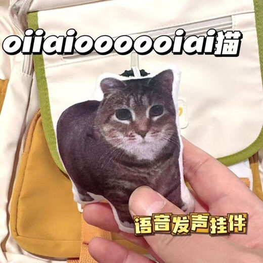 网红疯狂旋转猫集合蒜鸟钥匙扣Oi旋转猫挂件发声器钥匙扣搞笑猫 小猫钥匙扣挂件-大局逆转吧