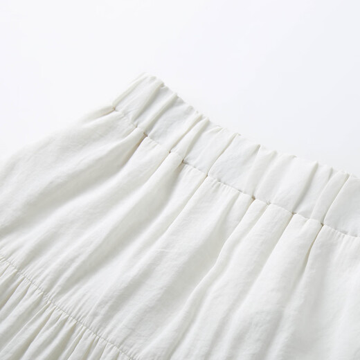 Fiber Show [Yunhuwuya] Elastic waist A-line fluffy cake skirt skirt large size fat mm summer new style 1502 light blue XL