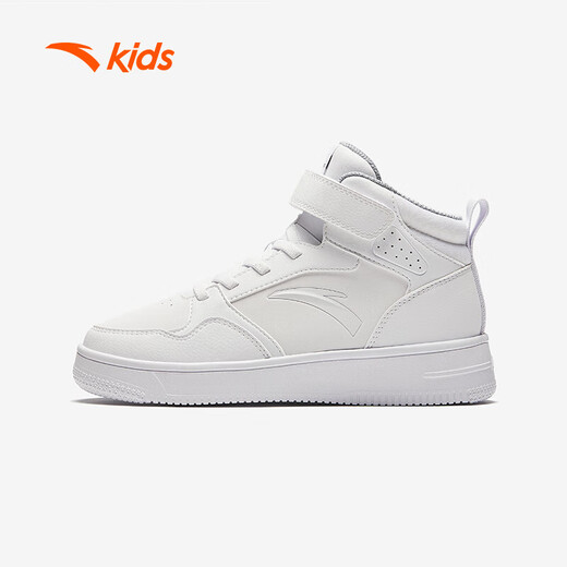 Anta children's sports shoes for boys and girls lifestyle series Velcro high-top white shoes sneakers A12438004