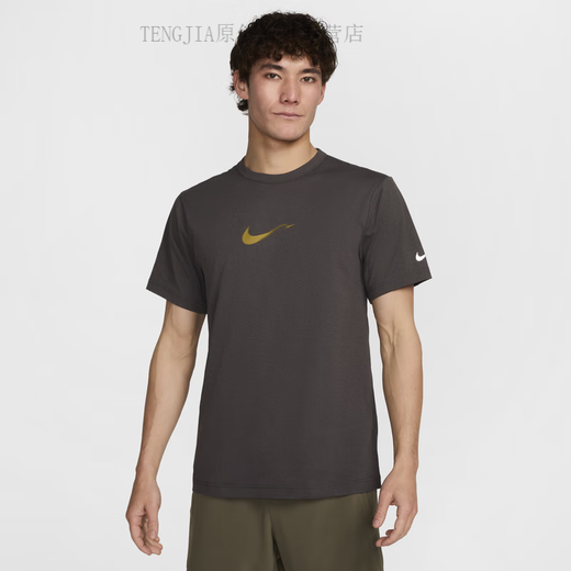 Nike (Nike) Hyverse Men's Sun Sun Sun Sprying Swrywing Spring Camiseta Spring HV4882 399 Desierto Moss Verde/Fir Green/Plata XS