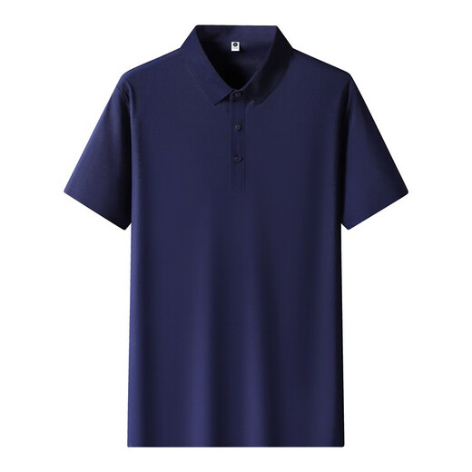 喆炜珠地速干polo衫男士冰感夏季商务短袖无缝压胶polo衫工作服冰丝T 12358海棠红 XL XXX
