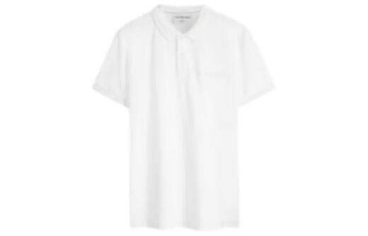 Calvin Klein时尚翻领简约立体贴片透气短袖POLO衫  男款 BEH-黑色 S